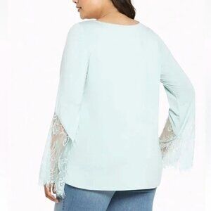 TORRID 1X (14-16) Mint Bell-Sleeve Jersey Top - 1X